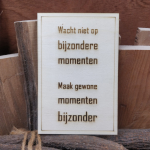 Kaart "Bijzondere momenten" Kaart "Bijzondere momenten"